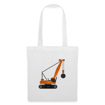 Grue à billes de démolition - Sac en tissu - blanc - Devant