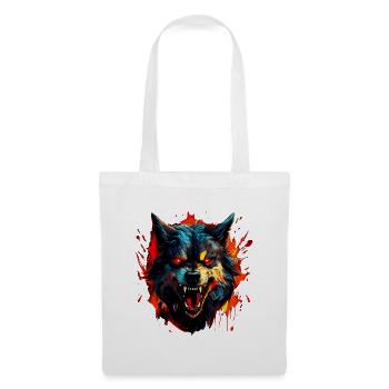 chien - Sac en tissu - blanc - Devant