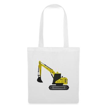 Excavatrice - Sac en tissu - blanc - Devant