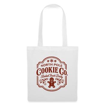 North Pole Cookie Co Logo with Gingerbread - Tote Bag - white - Front