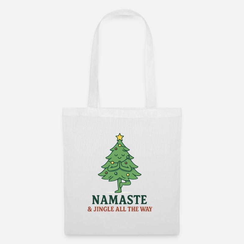 Namaste Festive Tree Zen Style - Tote Bag - white