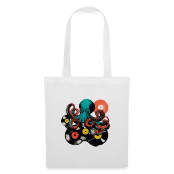 Octopus Vinyl Mix - Tote Bag - white - Front