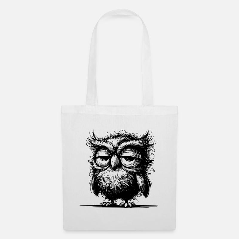 Owl, I'm not grumpy, just not well rested - Tote Bag - white