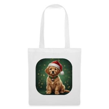 Cloche de Noël du Bébé Père Noël - Sac en tissu - blanc - Devant