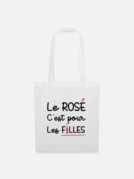 ROSÉ IST WAS FÜR MÄDCHEN! - Stoffbeutel - Weiß