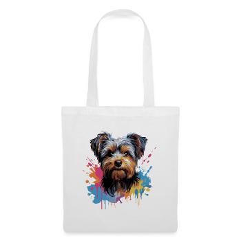 Yorkshire Terrier Splash Style - Sac en tissu - blanc - Devant