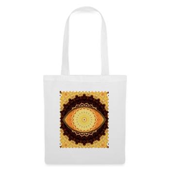 Feu du Mandala du Soleil Or - Sac en tissu - blanc - Devant