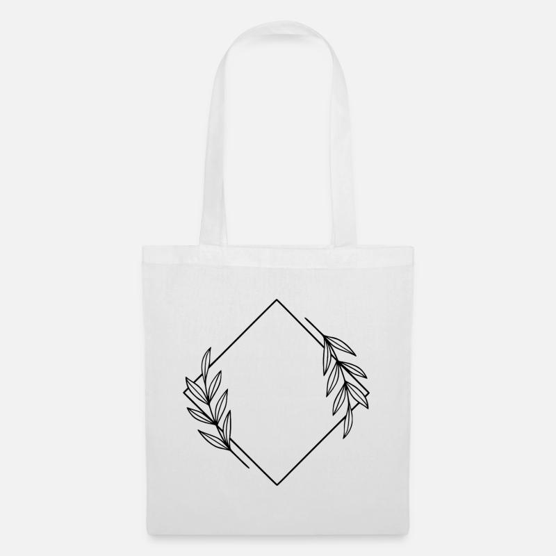 Conception abstraite de lignes - Art minimaliste moderne - Sac en tissu - blanc