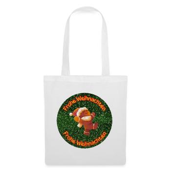 Gingerbread man wishes a Merry Christmas - Tote Bag - white - Front