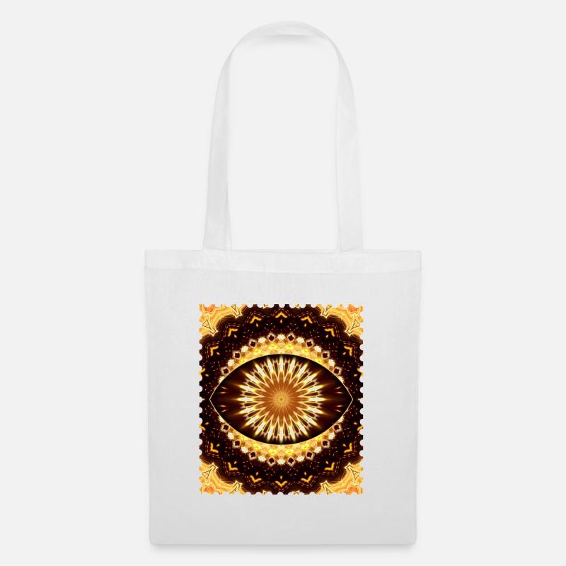 Kaleidoscope Fire Eye Pattern - Tote Bag - white