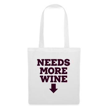 Needs More Merlot Wein Spruch für Genießer - Stoffbeutel - Weiß - Vorne
