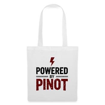 Propulsé par Pinot Wine Energy Saying - Sac en tissu - blanc - Devant