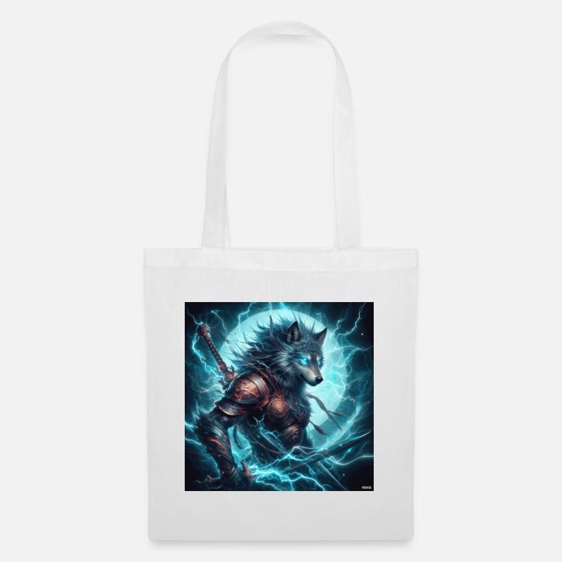 Luminous Arcane Wolf Armor - Tote Bag - white
