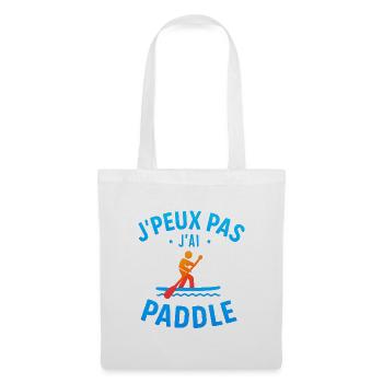 J'peux pas j'ai paddle - Sac en tissu - blanc - Devant