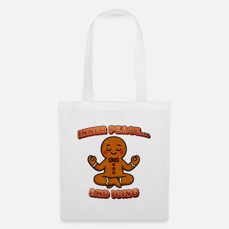 Inner Peace Gingerbread Meditationsfigur - Stoffbeutel - Weiß