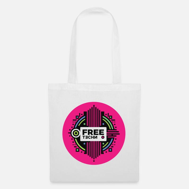 FREE TECHNO #2 - let's talk - Tote Bag - white