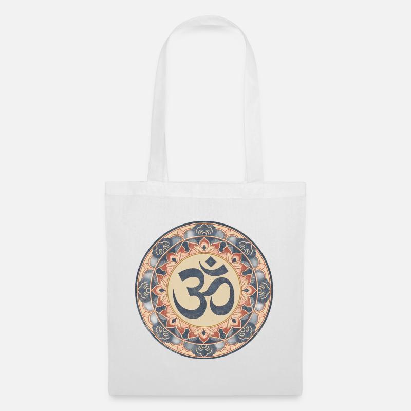 Om Mandala Zen Muster - Stoffbeutel - Weiß