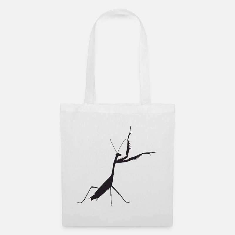 Praying mantis black - Tote Bag - white