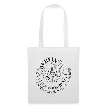 Motif créatif de la Tour de Berlin - Sac en tissu - blanc - Devant