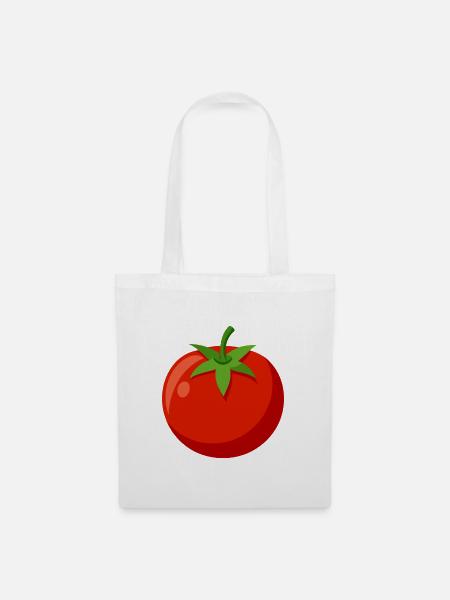 Tomate - Stoffbeutel - Weiß