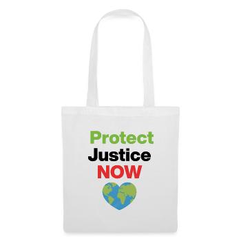 Protect Justice – Act Now, Ecological, Environmental - Tote Bag - white - Front