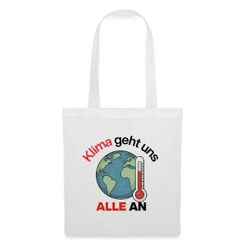 Le climat nous concerne tous. Agissez maintenant, Avenir maintenant - Sac en tissu - blanc - Devant