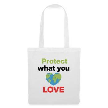 Protect what you love, we only have one earth - Tote Bag - white - Front