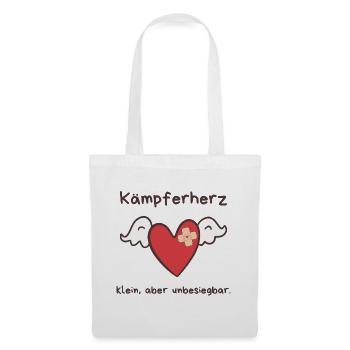 Fighter's Heart – Small but Invincible Design - Tote Bag - white - Front