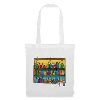 Colorful Bar Bottles Collage - Tote Bag - white - Front