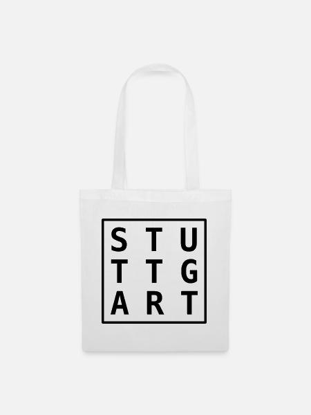 Stuttgart Hoodie, Souvenir Tasche - Stoffbeutel - Weiß