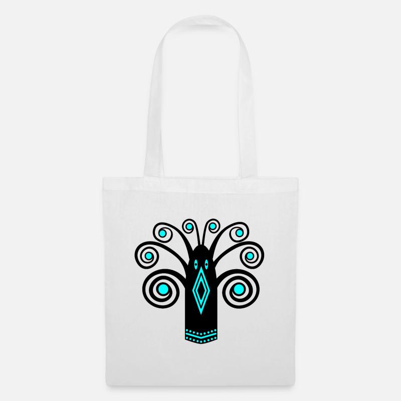 Graphique d’oiseaux - Sac en tissu - blanc