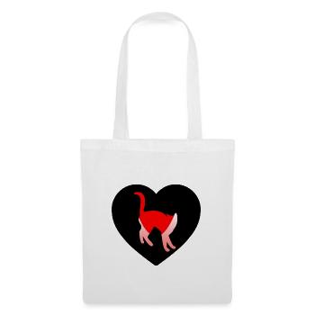 félin - Sac en tissu - blanc - Devant