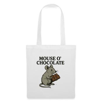 Mouse o’Chocolate Wortspiel Maus Schokolade - Stoffbeutel - Weiß - Vorne