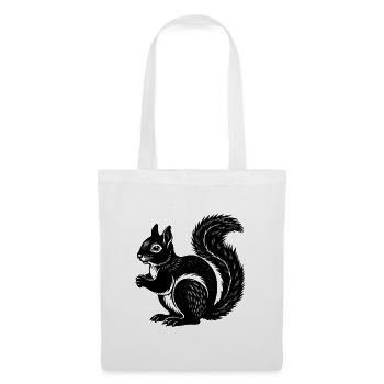 écureuil - Sac en tissu - blanc - Devant