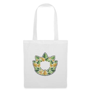 Blätterkranz Lorbeer Natur Wappen - Stoffbeutel - Weiß - Vorne