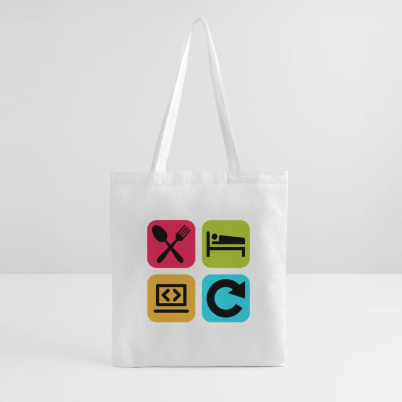 Eat Sleep Program Repeat Funny Quote Code Tote Bag