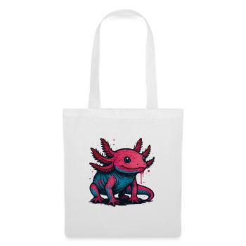 Neon Axolotl Splash - Tote Bag - white - Front