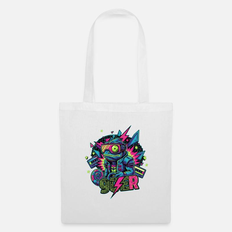 Neopunk Frog - Tote Bag - white