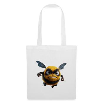 Wuetende_Hummel_Comic_3D_Wut_Insekt_Design - Stoffbeutel - Weiß - Vorne