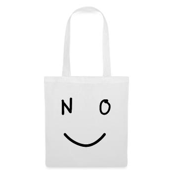 NO Smile Minimaliste Design Bonne Ambiance - Sac en tissu - blanc - Devant
