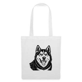 Sibirischer Husky - Stoffbeutel - Weiß - Vorne