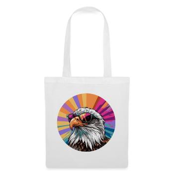 Eagle with sunglasses - Tote Bag - white - Front