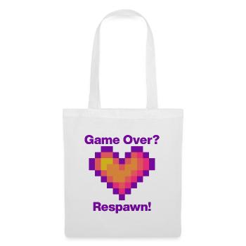 Fin du jeu? Réapparition avec le cœur, langage de l’amour des joueurs - Sac en tissu - blanc - Devant