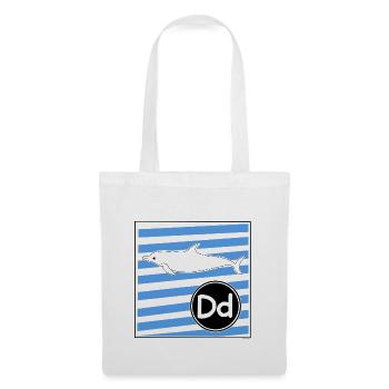 D pour apprentissage des lettres de dauphin à l’école primaire - Sac en tissu - blanc - Devant