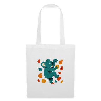 Cadeau d’escalade de coala koala de bloc - Sac en tissu - blanc - Devant