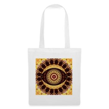 Kaléidoscope Mandala Tons d’or - Sac en tissu - blanc - Devant