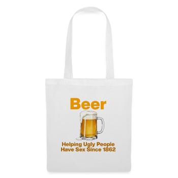 Beer, Since 1862 Helping People, Bier, Bier Lover - Stoffbeutel - Weiß - Vorne