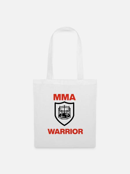 MMA Warrior, Cage Ready, Fight, Oktagon, Kampf - Stoffbeutel - Weiß