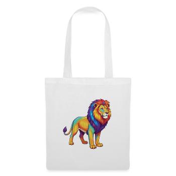 Colorful Lion Rainbow Pop Art Watercolor - Tote Bag - white - Front