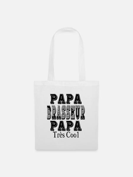 Papa Brauer Papa Sehr cool - Stoffbeutel - Weiß
